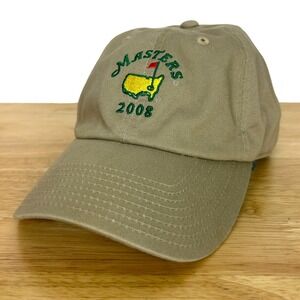 Masters 2008 American Needle Golf Hat Baseball Cap‎ Strap Back Tan ONE SIZE